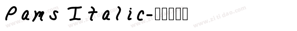 Pams Italic字体转换